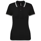 Kariban KA273 női rövid ujjú galléros póló két csíkkal az ujján