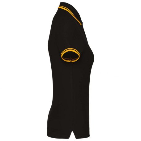 Kariban KA273 női rövid ujjú galléros póló két csíkkal az ujján