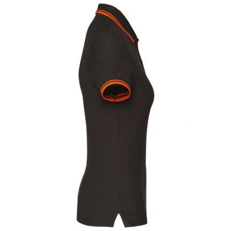 Kariban KA273 női rövid ujjú galléros póló két csíkkal az ujján