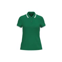   Kariban KA273 női rövid ujjú galléros póló két csíkkal az ujján