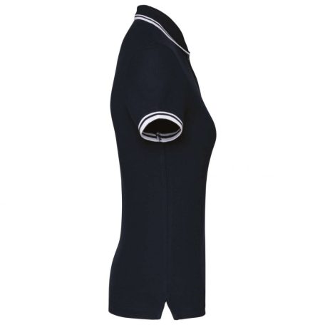 Kariban KA273 női rövid ujjú galléros póló két csíkkal az ujján