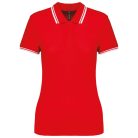 Kariban KA273 női rövid ujjú galléros póló két csíkkal az ujján