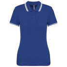 Kariban KA273 női rövid ujjú galléros póló két csíkkal az ujján