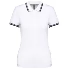 Kariban KA273 női rövid ujjú galléros póló két csíkkal az ujján