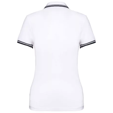 Kariban KA273 női rövid ujjú galléros póló két csíkkal az ujján