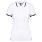 Kariban KA273 női rövid ujjú galléros póló két csíkkal az ujján