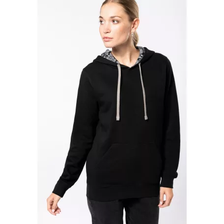 Kariban KA4013 kontraszt kapucnis pulóver