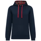 Kariban KA4013 kontraszt kapucnis pulóver