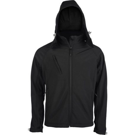 KA413 MEN'S DETACHABLE HOODED SOFTSHELL JACKET