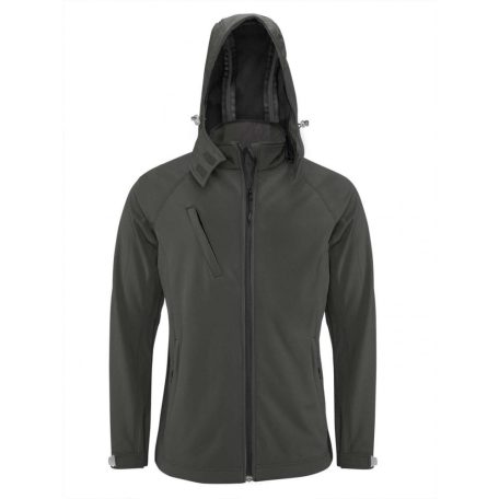 KA413 MEN'S DETACHABLE HOODED SOFTSHELL JACKET