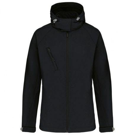 KA414 LADIES' DETACHABLE HOODED SOFTSHELL JACKET