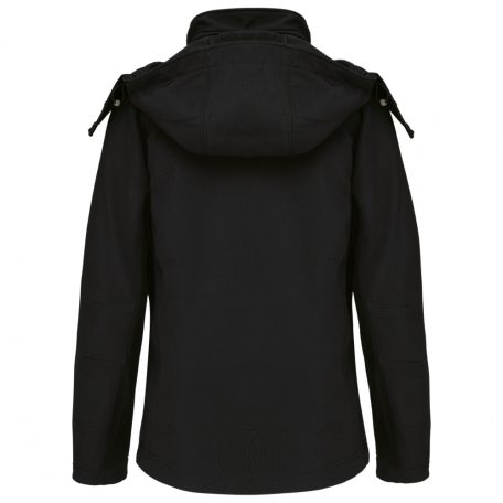 KA414 LADIES' DETACHABLE HOODED SOFTSHELL JACKET