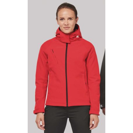 KA414 LADIES' DETACHABLE HOODED SOFTSHELL JACKET