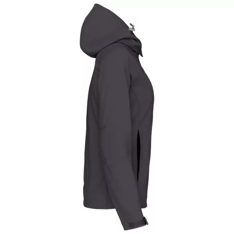 KA414 LADIES' DETACHABLE HOODED SOFTSHELL JACKET