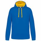 Kariban KA446 férfi pulóver kontrasztos kapucnival