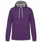 Kariban KA446 férfi pulóver kontrasztos kapucnival