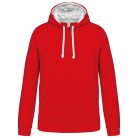 Kariban KA446 férfi pulóver kontrasztos kapucnival