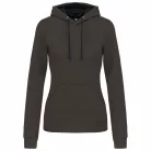 Kariban KA465 női pulóver kontrasztos kapucnival