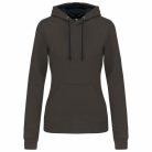 Kariban KA465 női pulóver kontrasztos kapucnival