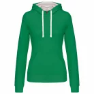 Kariban KA465 női pulóver kontrasztos kapucnival