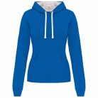 Kariban KA465 női pulóver kontrasztos kapucnival