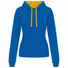 Kariban KA465 női pulóver kontrasztos kapucnival