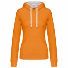 Kariban KA465 női pulóver kontrasztos kapucnival