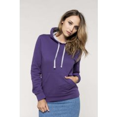 Kariban KA465 női pulóver kontrasztos kapucnival