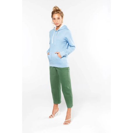 Kariban KA465 női pulóver kontrasztos kapucnival