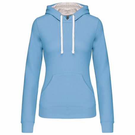 Kariban KA465 női pulóver kontrasztos kapucnival