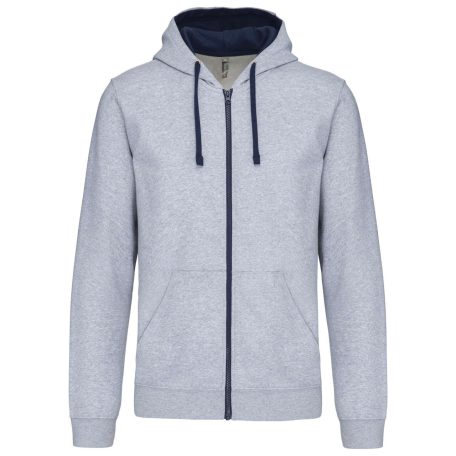 Kariban KA466 MEN'S CONTRAST HOODED FULL ZIP SWEATSHIRT 3XL