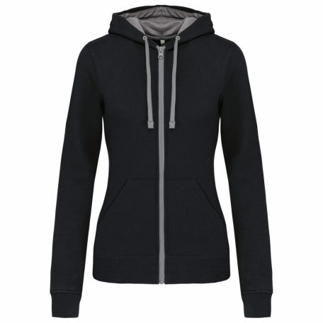 Kariban KA467 LADIES’ CONTRAST HOODED FULL ZIP SWEATSHIRT XL