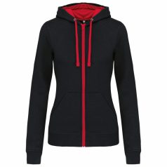   Kariban KA467 LADIES’ CONTRAST HOODED FULL ZIP SWEATSHIRT XS