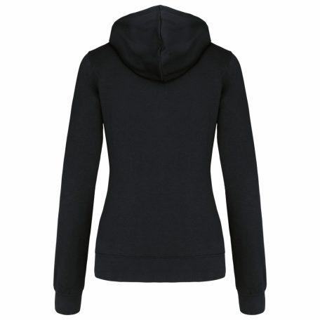 Kariban KA467 női cipzáros pulóver kontrasztos kapucnival