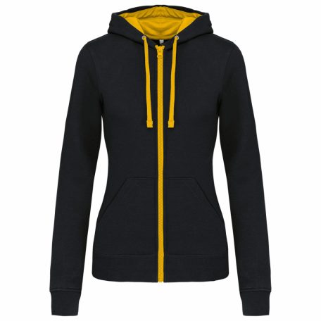 Kariban KA467 LADIES’ CONTRAST HOODED FULL ZIP SWEATSHIRT XS