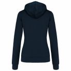 Kariban KA467 női cipzáros pulóver kontrasztos kapucnival