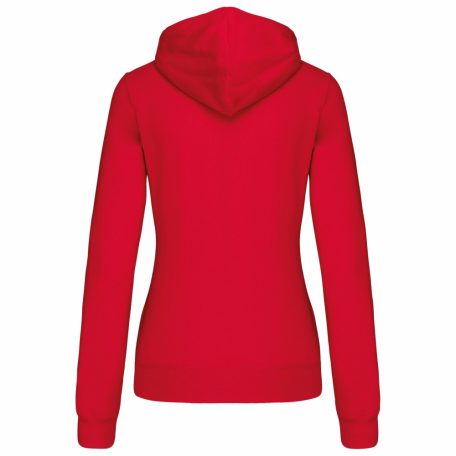 Kariban KA467 női cipzáros pulóver kontrasztos kapucnival