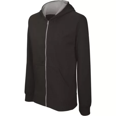 KA486 KIDS' FULL ZIP HOODED SWEATSHIRT