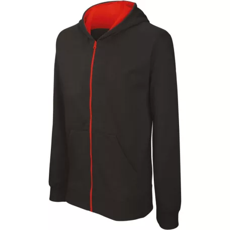KA486 KIDS' FULL ZIP HOODED SWEATSHIRT