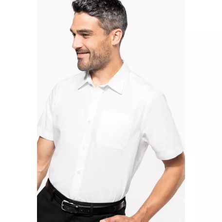 Kariban KA543 férfi rövid ujjú pamut poplin ing