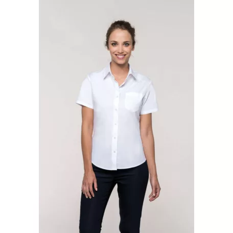 Kariban KA544 női rövid ujjú pamut poplin ing