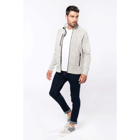 Kariban K9106 melírozott cipzáras dzseki/pulóver