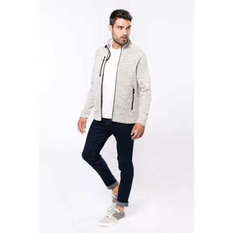 Kariban K9106 melírozott cipzáras dzseki/pulóver