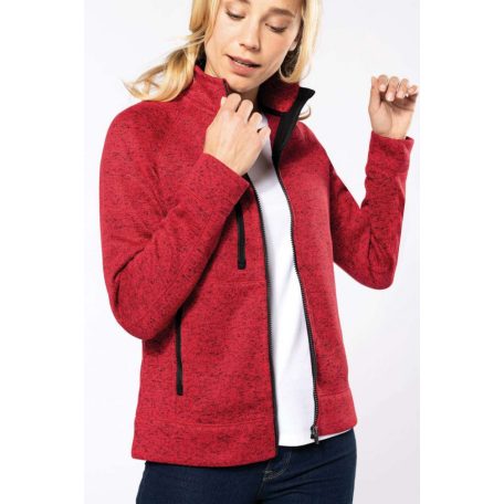 Kariban K9107 melírozott cipzáras dzseki/pulóver, női