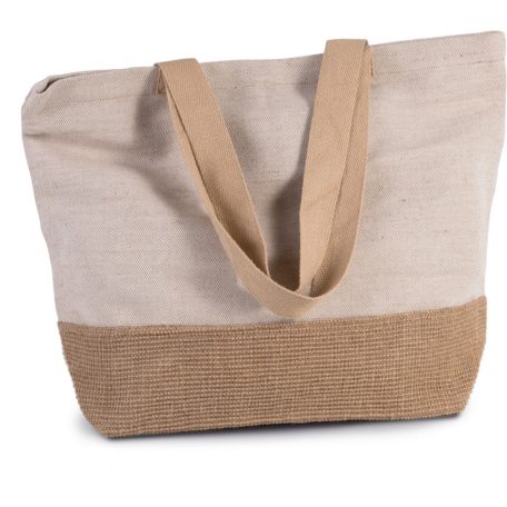 Kimood KI0258 Nagy pamut és juta (juco) bevásárlótáska