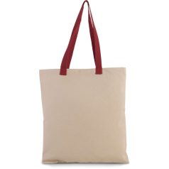 Kimood KI0277 FLAT CANVAS SHOPPER WITH CONTRAST HANDLE U