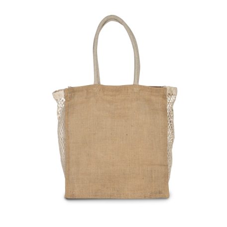 Kimood KI0281 SHOPPING BAG WITH MESH GUSSET U