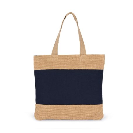 Kimood KI0294 SHOPPING BAG IN COTTON AND WOVEN JUTE THREADS U