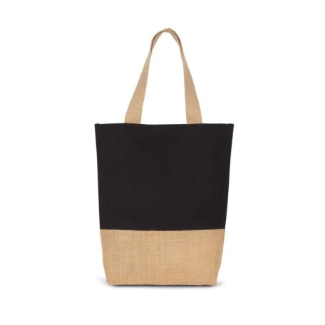 Kimood KI0298 SHOPPING BAG IN COTTON AND BONDED JUTE THREADS U