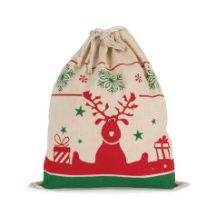 Kimood KI0735 DRAWSTRING BAG WITH CHRISTMAS PATTERNS U